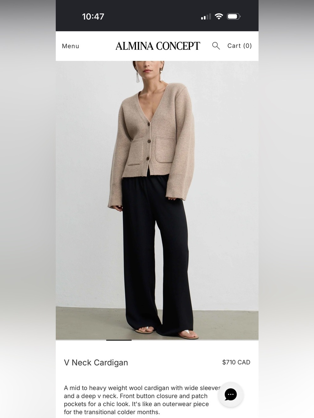 Almina Concept Oatmeal V Neck Cardigan Khaite Small Merino Wool